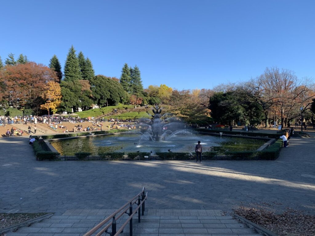 世田谷公園の噴水広場