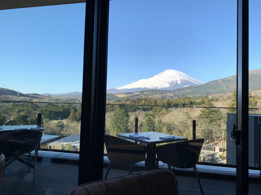 レストランからの富士山
