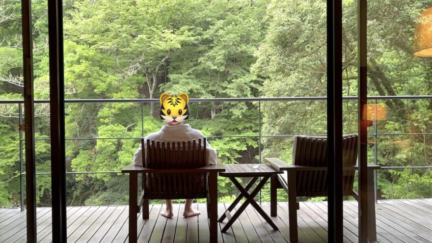ベランダで自然を感じながら癒される